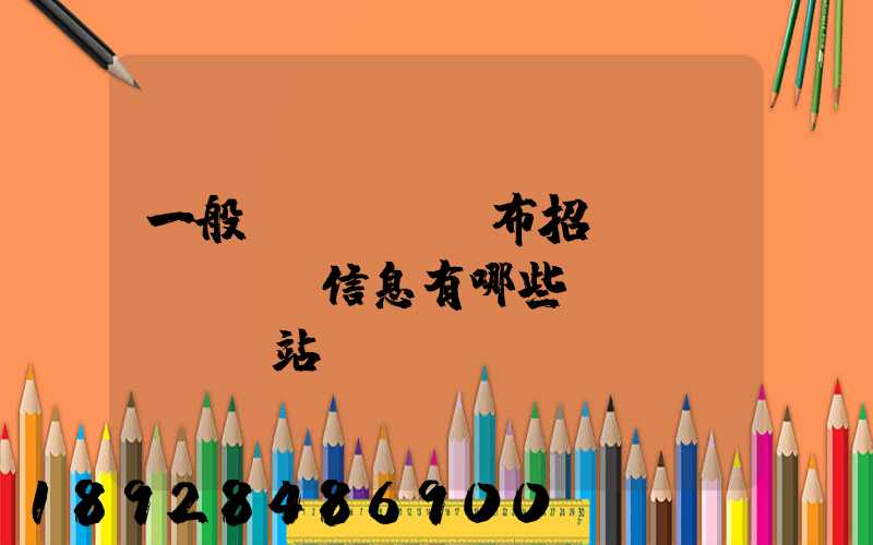 一般發(fā)布招標(biāo)信息有哪些網(wǎng)站