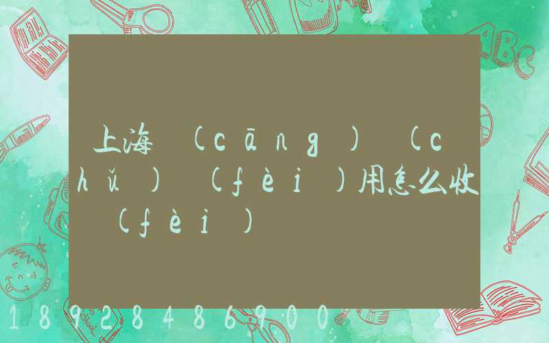上海倉(cāng)儲(chǔ)費(fèi)用怎么收費(fèi)