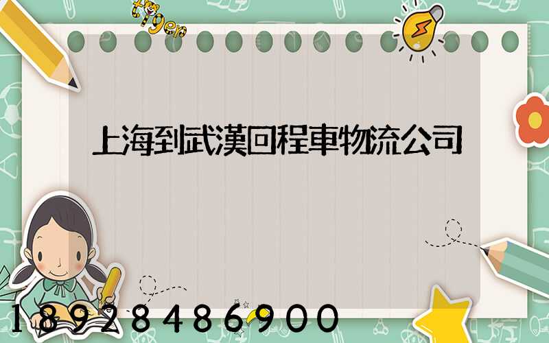 上海到武漢回程車物流公司