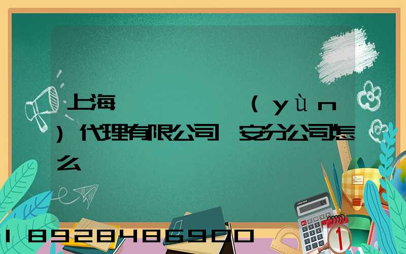 上海匯凱國際貨運(yùn)代理有限公司靜安分公司怎么樣