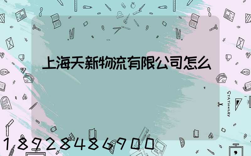 上海天新物流有限公司怎么樣