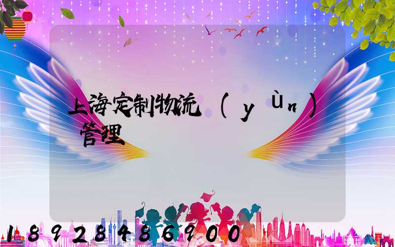 上海定制物流運(yùn)輸管理