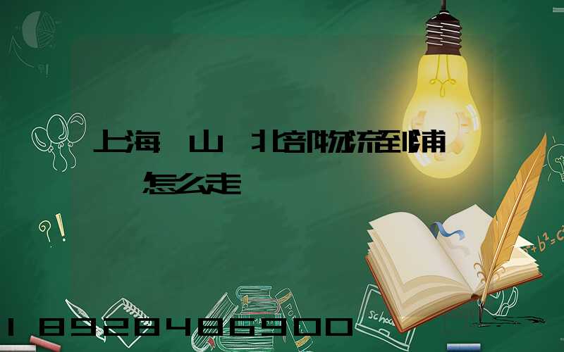 上海寶山區北部物流到浦東機場怎么走