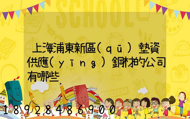 上海浦東新區(qū)墊資供應(yīng)鋼材的公司有哪些