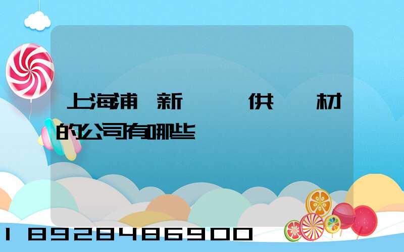 上海浦東新區墊資供應鋼材的公司有哪些