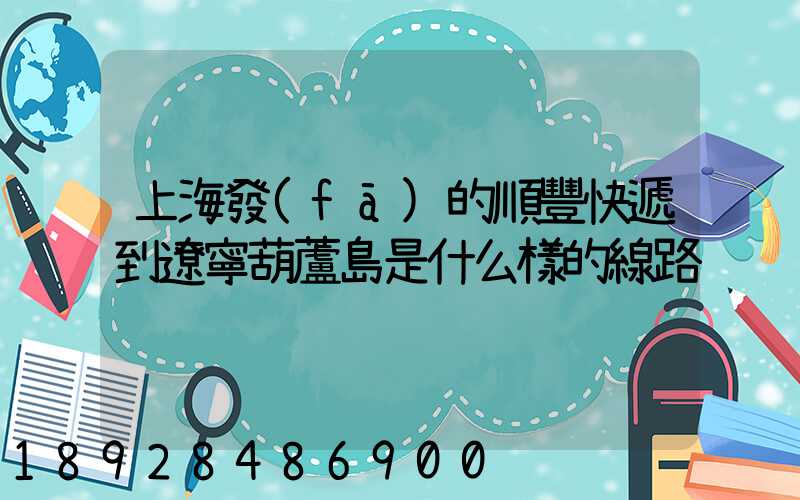 上海發(fā)的順豐快遞到遼寧葫蘆島是什么樣的線路