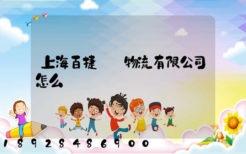 上海百捷國際物流有限公司怎么樣