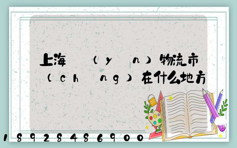 上海貨運(yùn)物流市場(chǎng)在什么地方