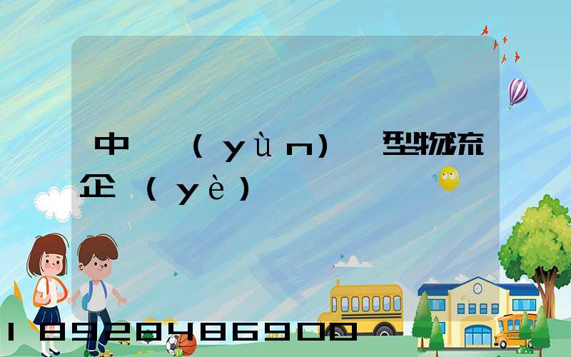 中國運(yùn)輸型物流企業(yè)