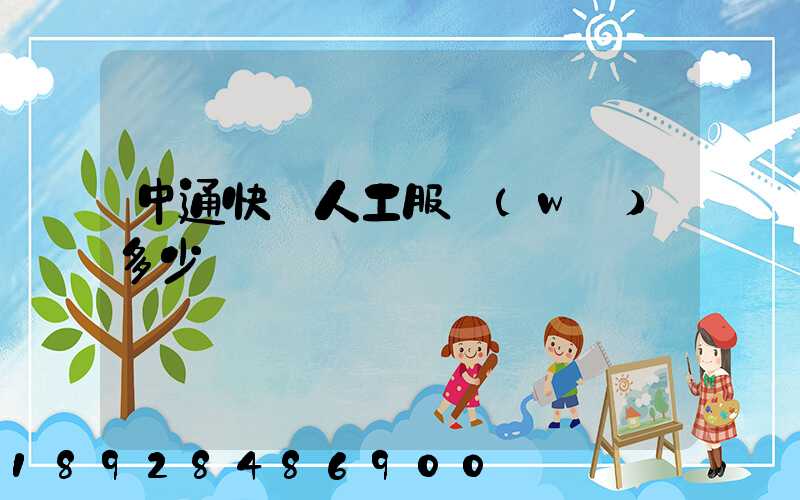 中通快遞人工服務(wù)多少