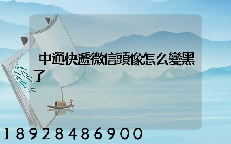 中通快遞微信頭像怎么變黑了