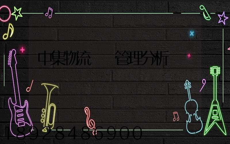 中集物流運輸管理分析