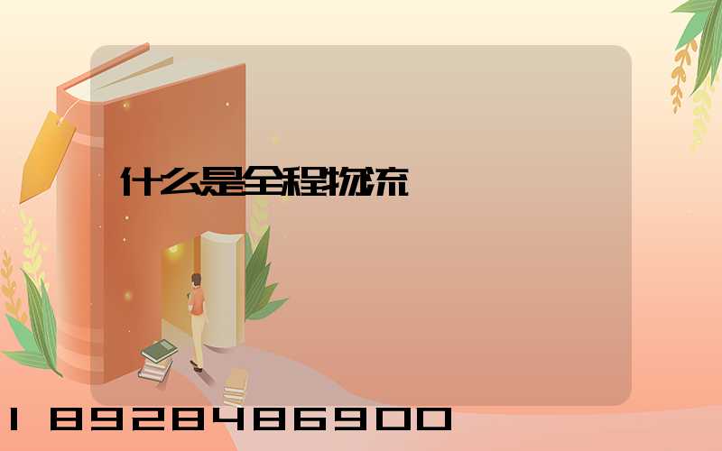 什么是全程物流
