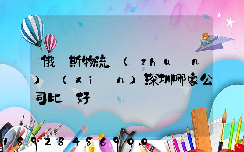 俄羅斯物流專(zhuān)線(xiàn)深圳哪家公司比較好