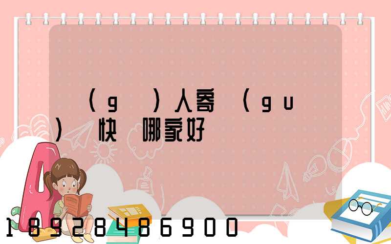 個(gè)人寄國(guó)際快遞哪家好