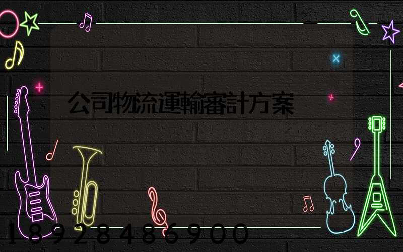 公司物流運輸審計方案