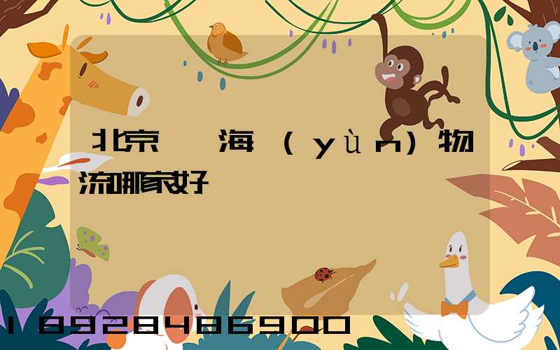 北京國際海運(yùn)物流哪家好