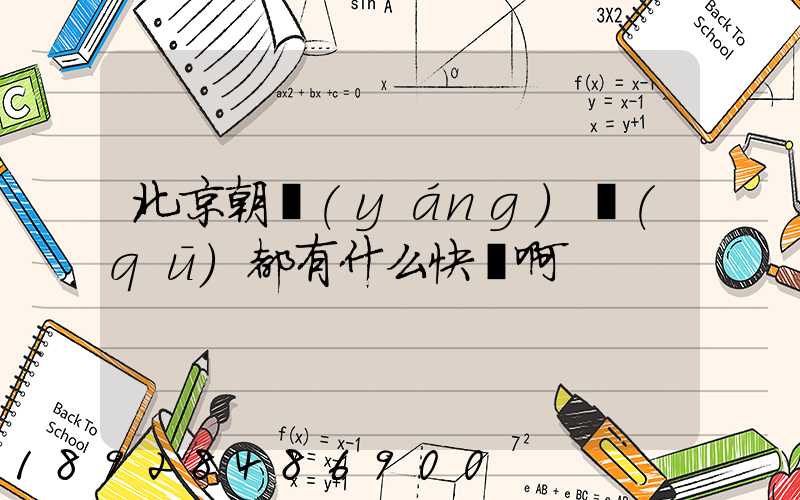 北京朝陽(yáng)區(qū)都有什么快遞啊