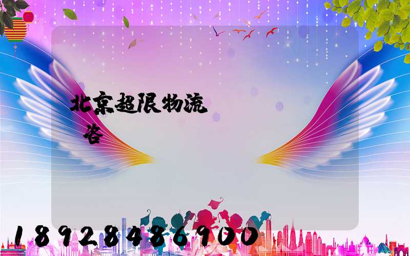 北京超限物流運(yùn)輸咨詢