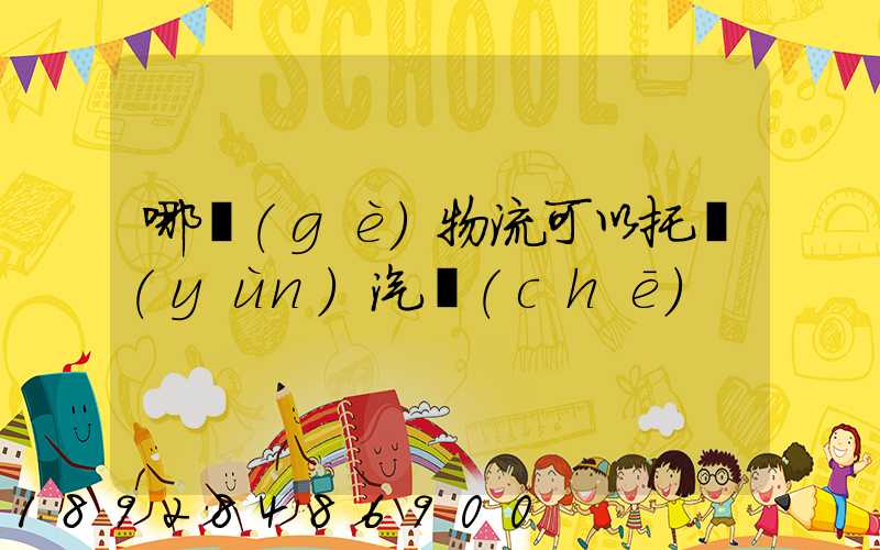 哪個(gè)物流可以托運(yùn)汽車(chē)