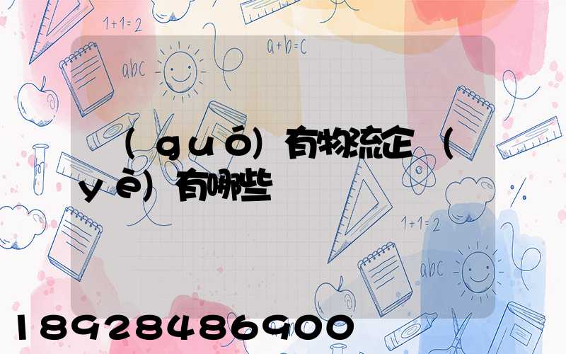 國(guó)有物流企業(yè)有哪些