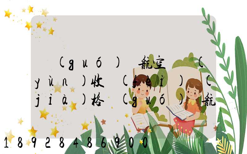 國(guó)際航空貨運(yùn)收費(fèi)價(jià)格國(guó)際航空空運(yùn)貨物價(jià)格