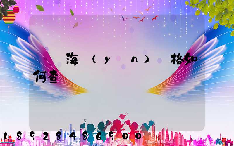 國際海運(yùn)價格如何查詢