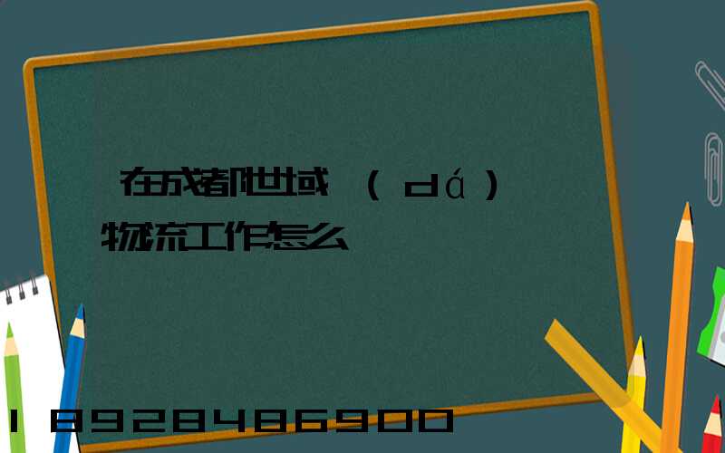 在成都世域達(dá)國際物流工作怎么樣