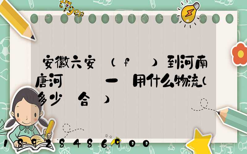 安徽六安發(fā)到河南唐河電動車一輛用什么物流(多少錢合適)