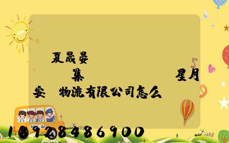 寧夏晟晏實(shí)業(yè)集團(tuán)星月安順物流有限公司怎么樣