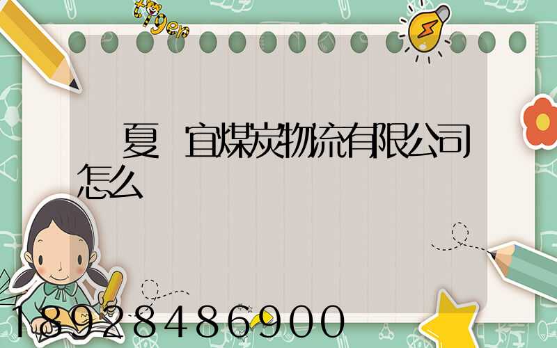 寧夏聯宜煤炭物流有限公司怎么樣