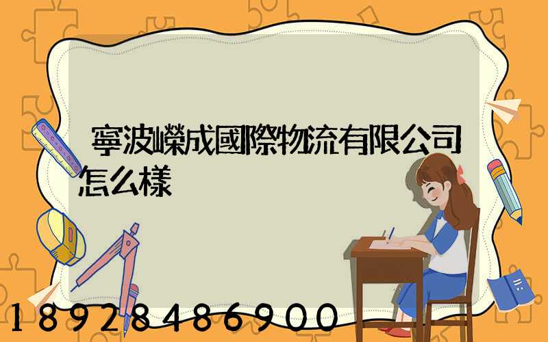 寧波嶸成國際物流有限公司怎么樣