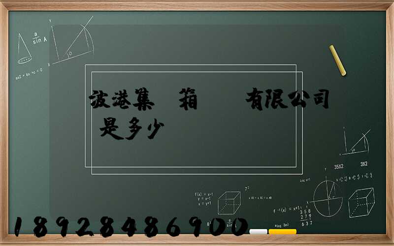 寧波港集裝箱運輸有限公司電話是多少
