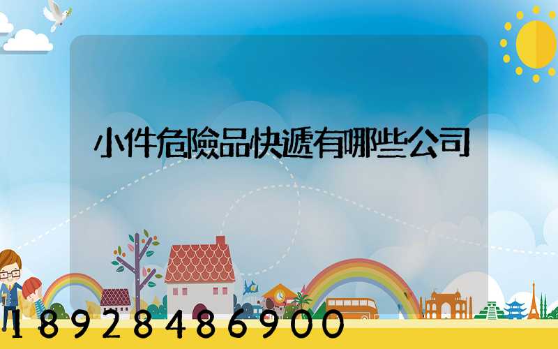 小件危險品快遞有哪些公司
