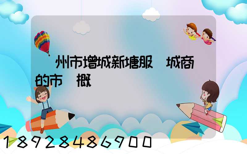 廣州市增城新塘服裝城商場的市場概況