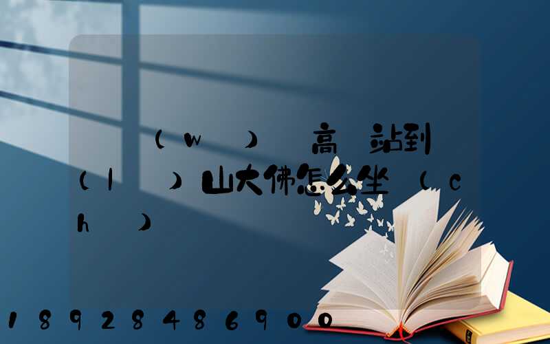 從無(wú)錫高鐵站到樂(lè)山大佛怎么坐車(chē)