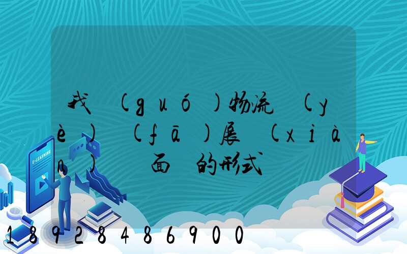 我國(guó)物流業(yè)發(fā)展現(xiàn)狀與面臨的形式