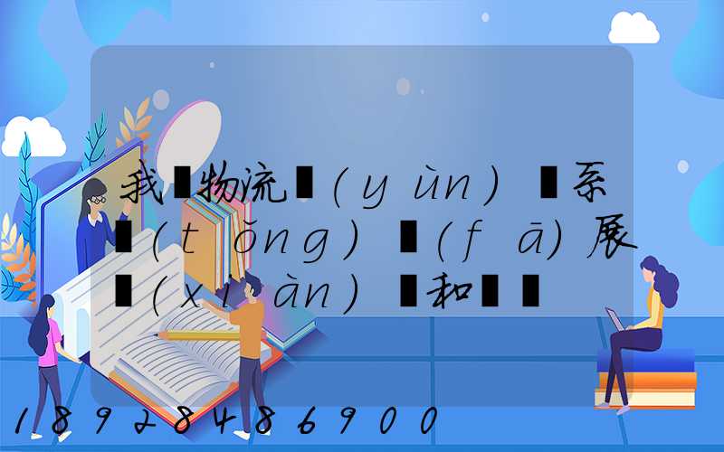 我國物流運(yùn)輸系統(tǒng)發(fā)展現(xiàn)狀和趨勢