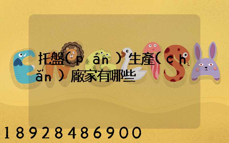 托盤(pán)生產(chǎn)廠家有哪些