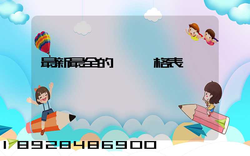 最新最全的閥門價格表