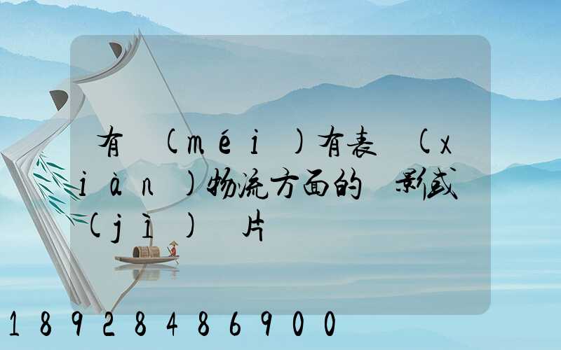 有沒(méi)有表現(xiàn)物流方面的電影或紀(jì)錄片