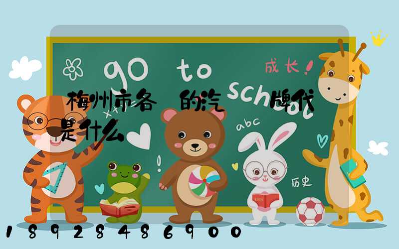 梅州市各縣的汽車車牌代碼是什么