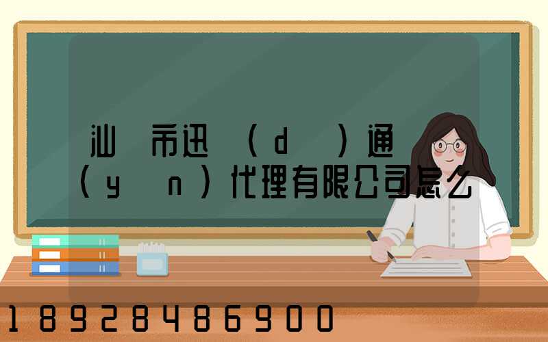 汕頭市迅達(dá)通貨運(yùn)代理有限公司怎么樣