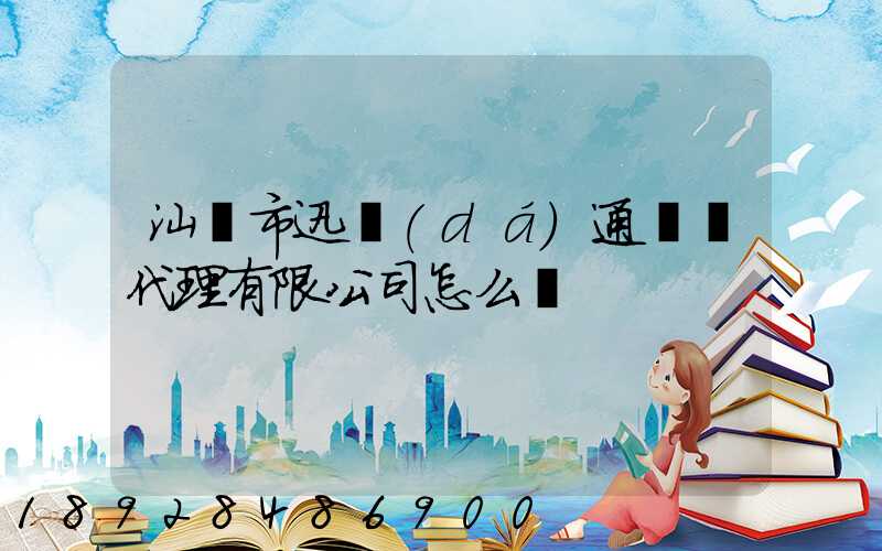 汕頭市迅達(dá)通貨運代理有限公司怎么樣