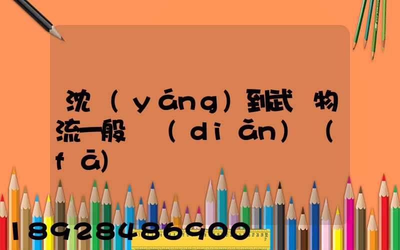 沈陽(yáng)到武漢物流一般幾點(diǎn)發(fā)車