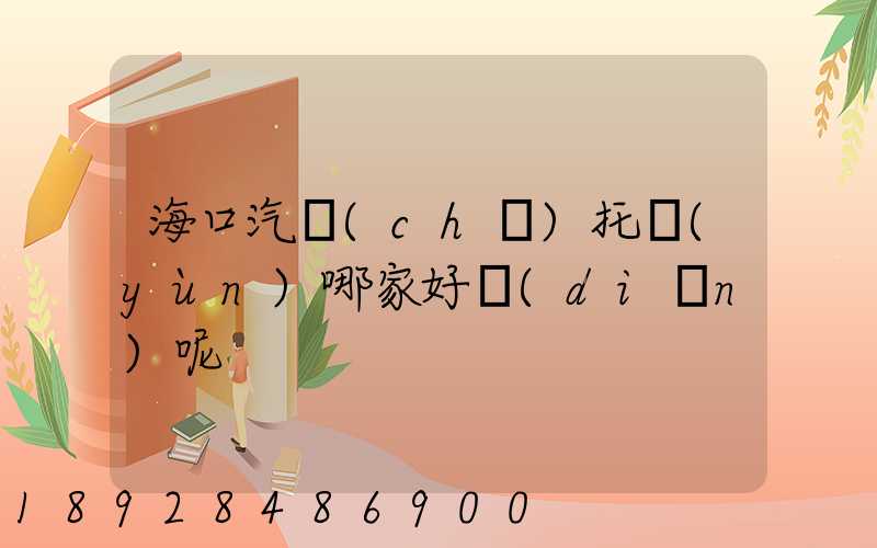 海口汽車(chē)托運(yùn)哪家好點(diǎn)呢
