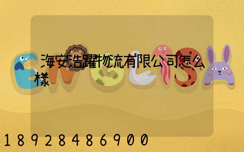 海安浩躍物流有限公司怎么樣