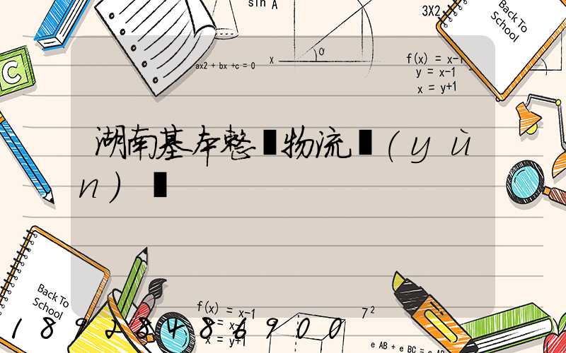 湖南基本整車物流運(yùn)輸