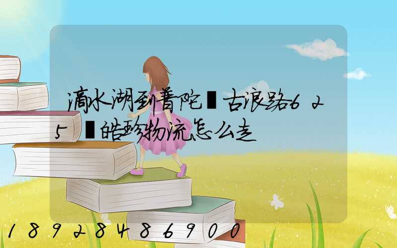 滴水湖到普陀區古浪路625號皓珍物流怎么走