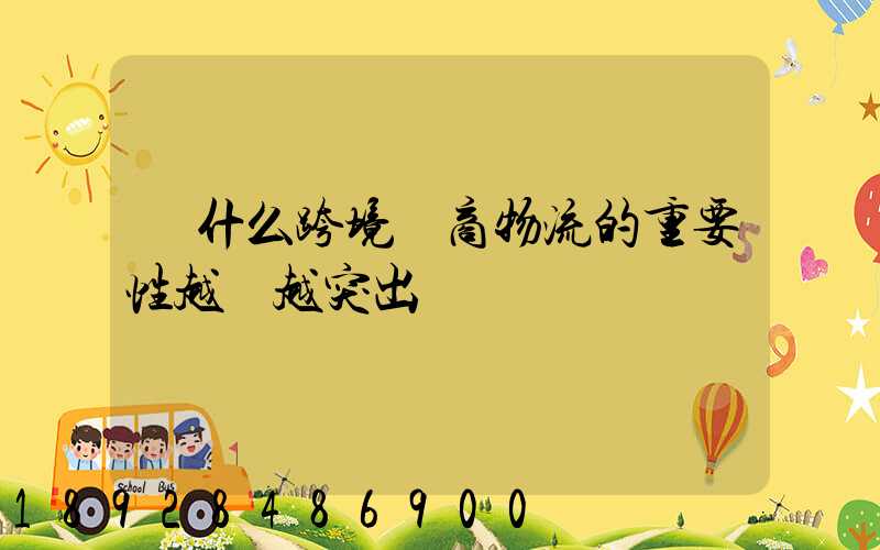 為什么跨境電商物流的重要性越來越突出